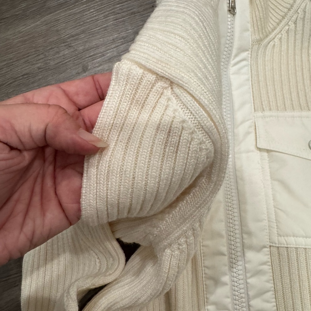 Moncler Cardigan Tricot White Zip Up Knitted Sweater Cardigan - Picture 11 of 13